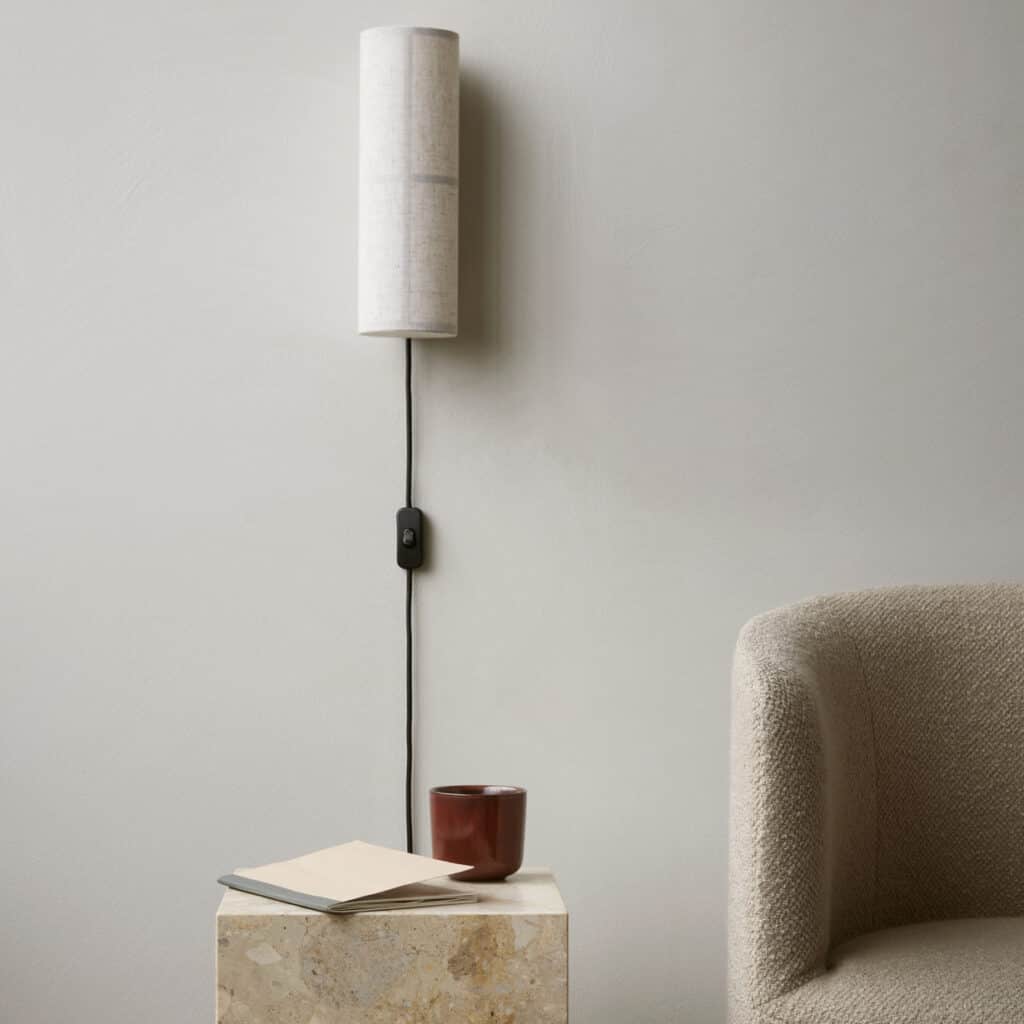 MENU_Hashira_Wall_Lamp_Raw_Plinth_Tall_Tearoom_Lounge_Chair