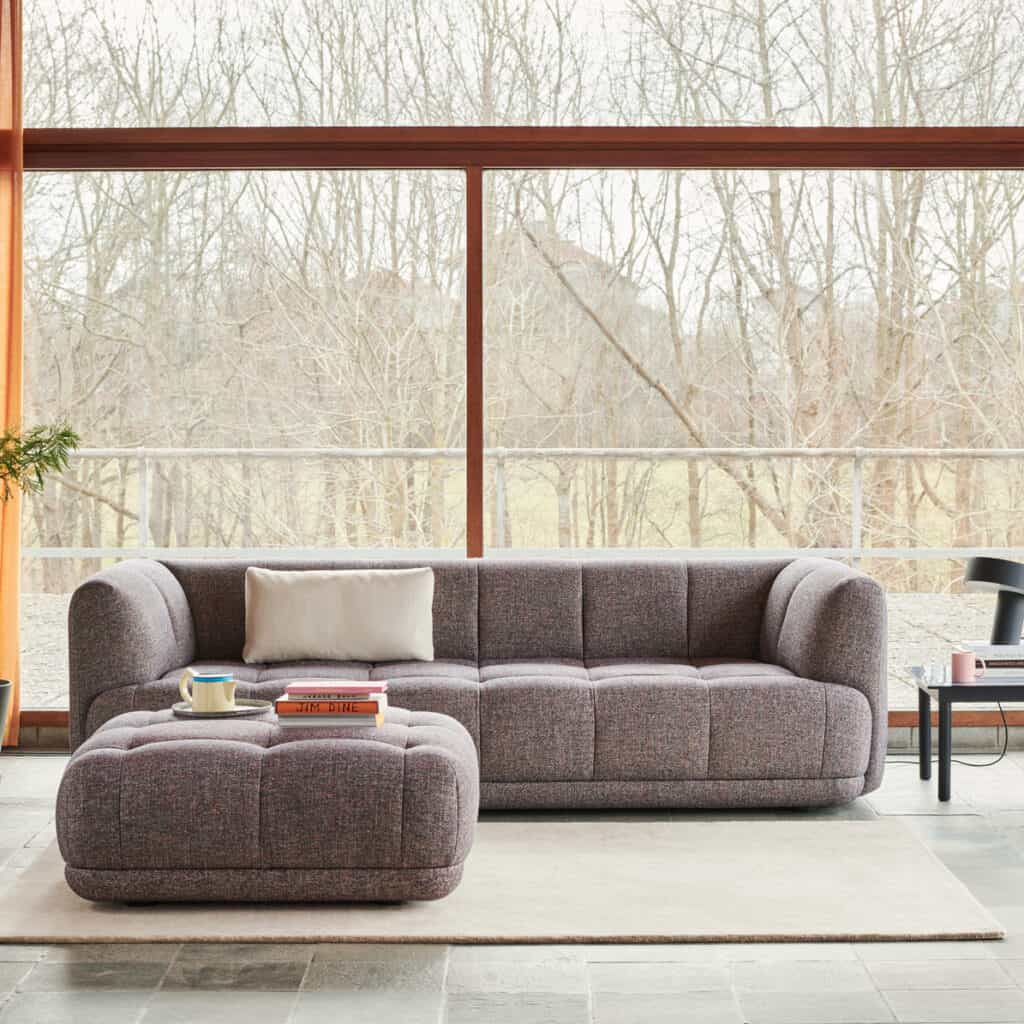 Quilton_3_seater_Swarm_multi_colour_Quilton_Ottoman_Swarm_multi_colour_Slant_soft_black_Kofi_60x60_blue_tinted_glass